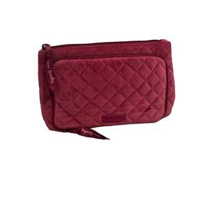 Vera Bradley Compact Organizer‎ Majestic Magenta Quilted Velvet Zipper